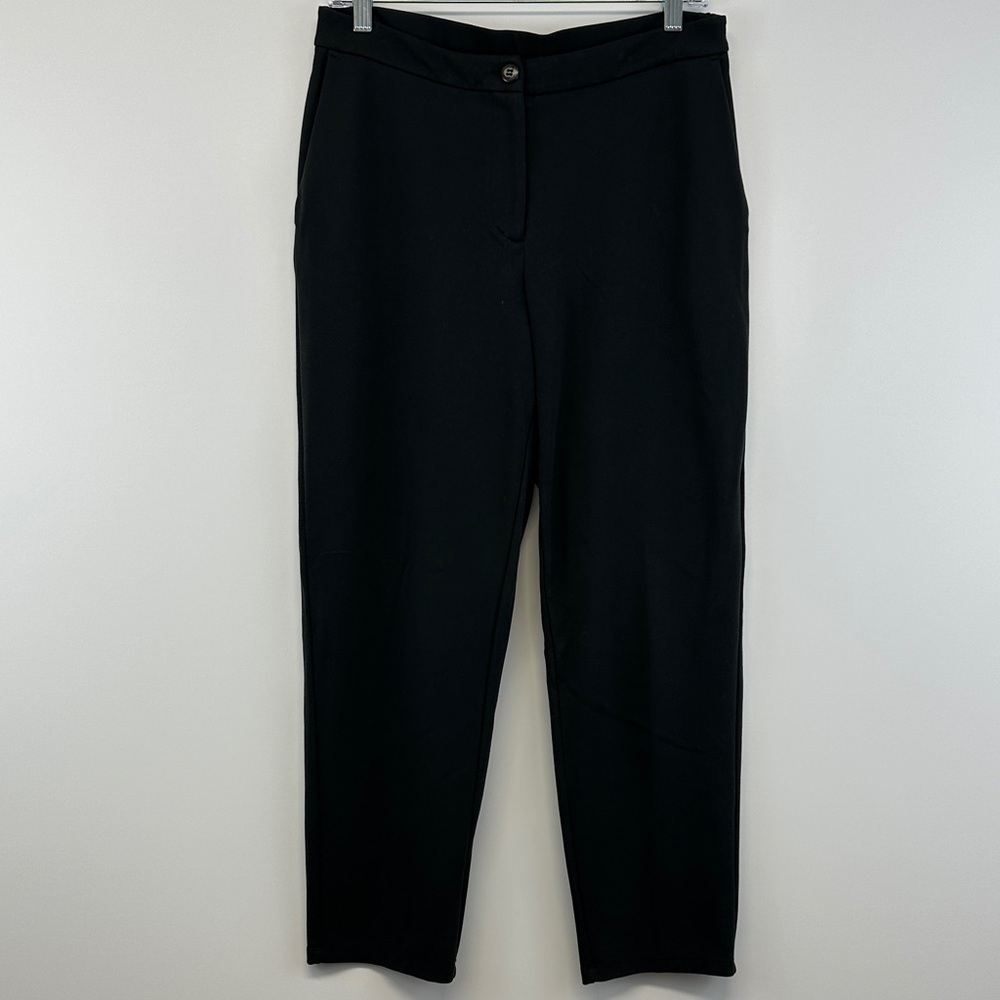 Eileen Fisher Black Tencel Lyocell Straight Leg Minimalist Pants S